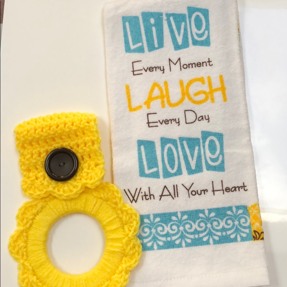 Kitchen towel hanger & cotton kitchen towel